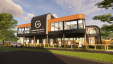 Pictured: An artist's CGI impression of the Gatwick facility. Image: Gridserve/Greenhouse